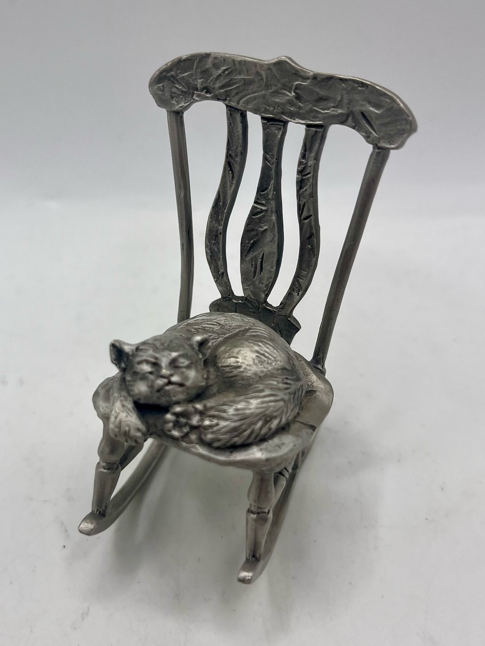 Hallmark "Little Gallery" Fine Pewter Cat Nap Figurine 1981